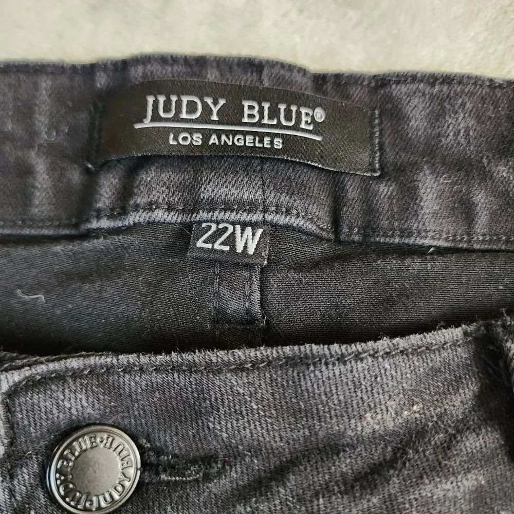 Judy Blue Skinny Fit Black Denim Jeans Size 22W - Picture 4 of 9